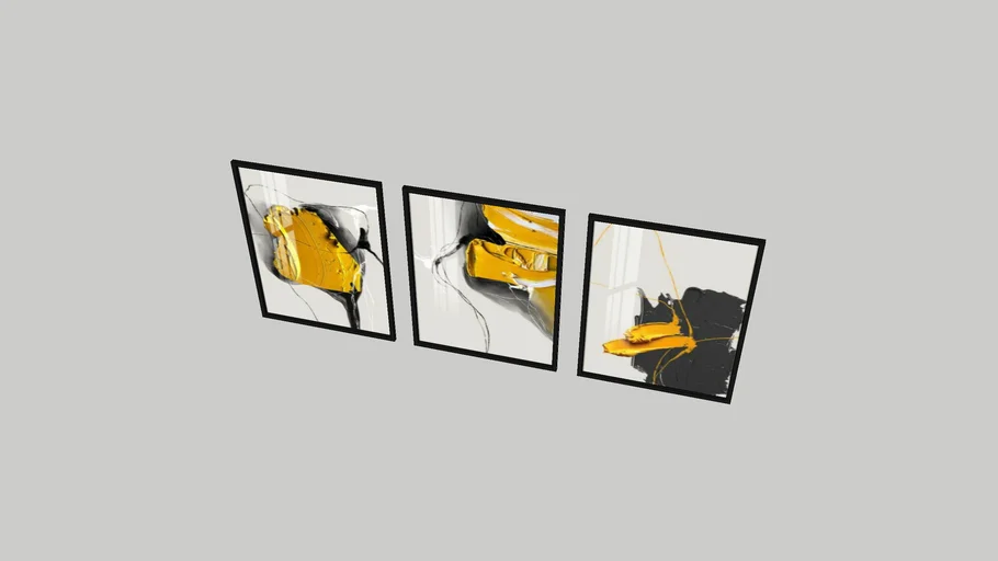 Set 3 Cuadros abstracto