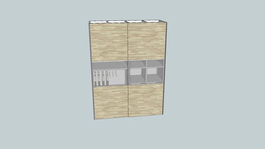 Lemari sliding 2 pintu