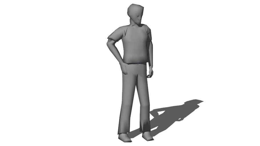 3d man standing