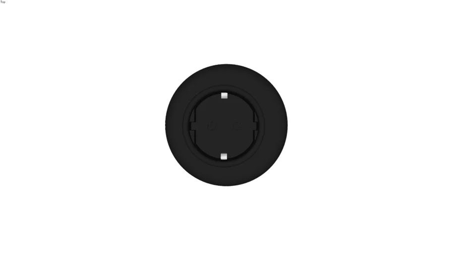 Bakeliet stopcontact - rond - zwart