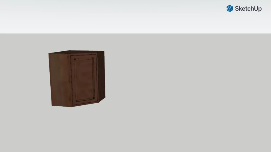 Hampton Bay Corner Wall Cabinet Cognac