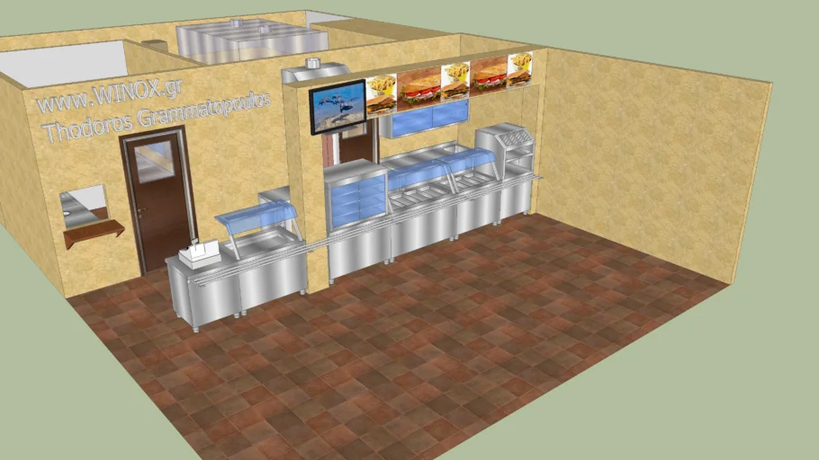 Fast Food kitchen inox