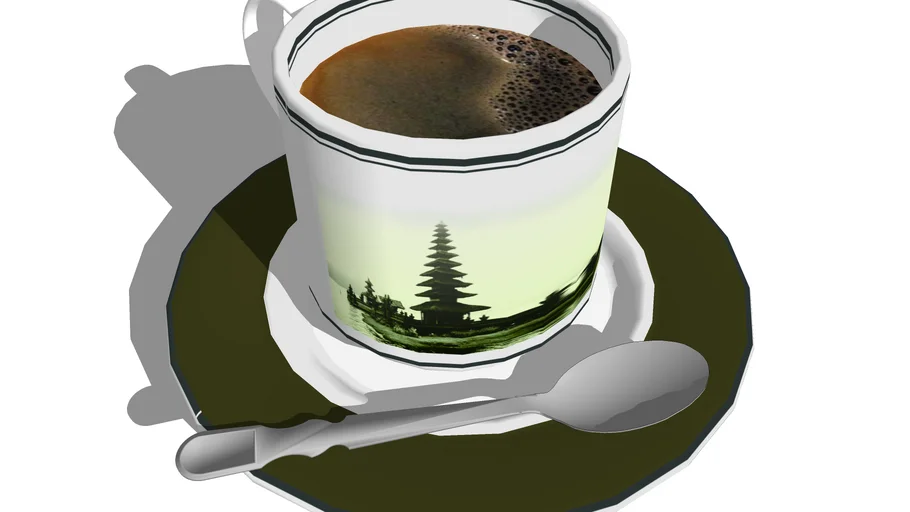 Cofee Glass motif Pura Bali