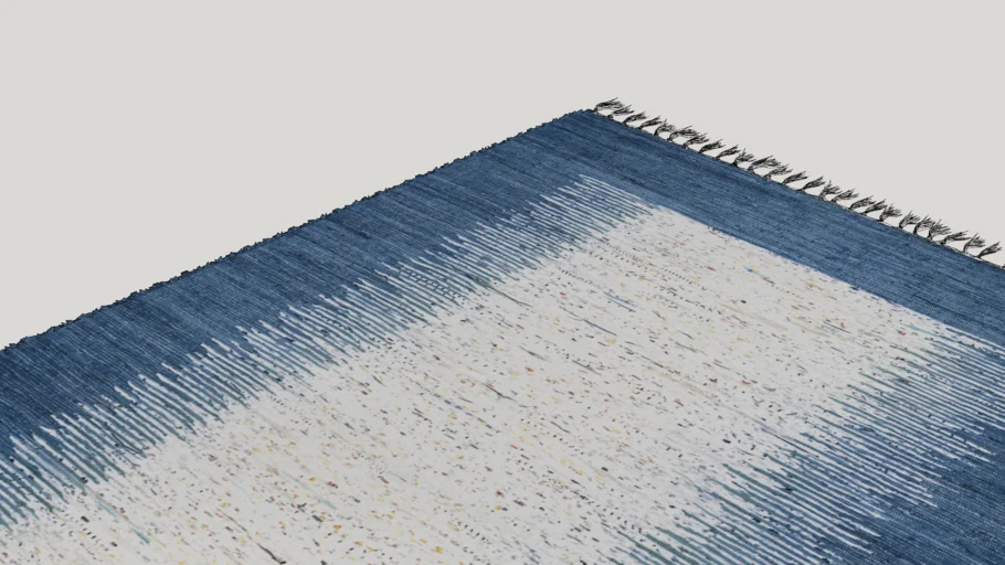 Ona Hand-Woven Ivory / Navy Area Rug