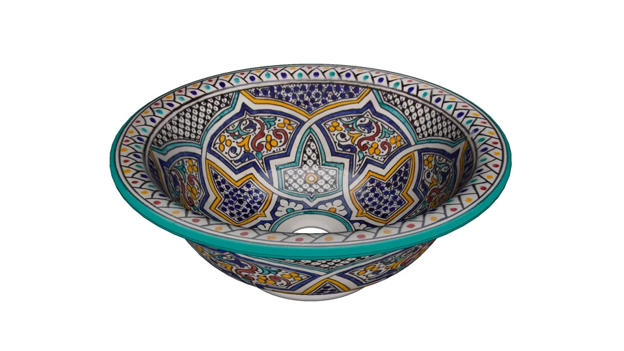 Mikhat - Hand Painted Moroccan Sink