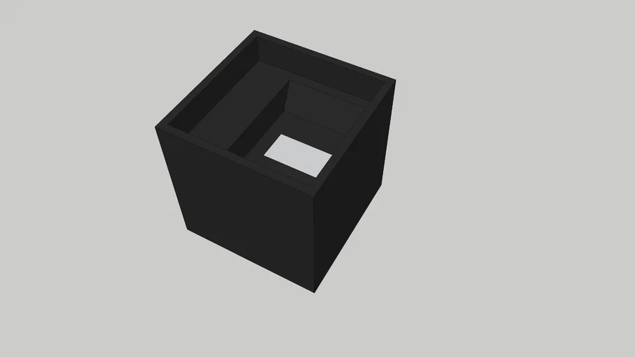 ARANDELA DE PAREDE LED QUADRADO FACHO DUPLO ABS PRETO - PORTOFINO AR2180
