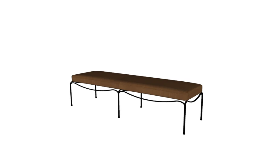 Journey 60" Terracotta Red Velvet Bench