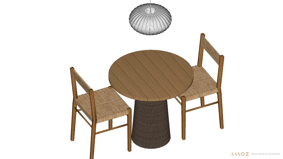 Mesa Jantar Redonda - Tidelli e Cadeiras Jantar Zara Home