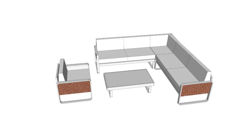 Set de sala de exterior Portland