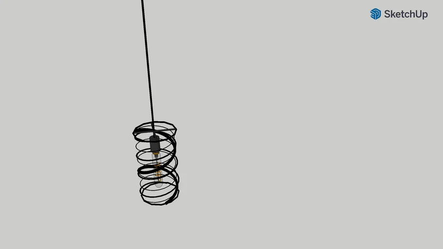 Pendente Twister 1xE27 Preto 