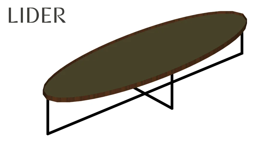 Mesa de centro Edge Elipse - Lider Interiores