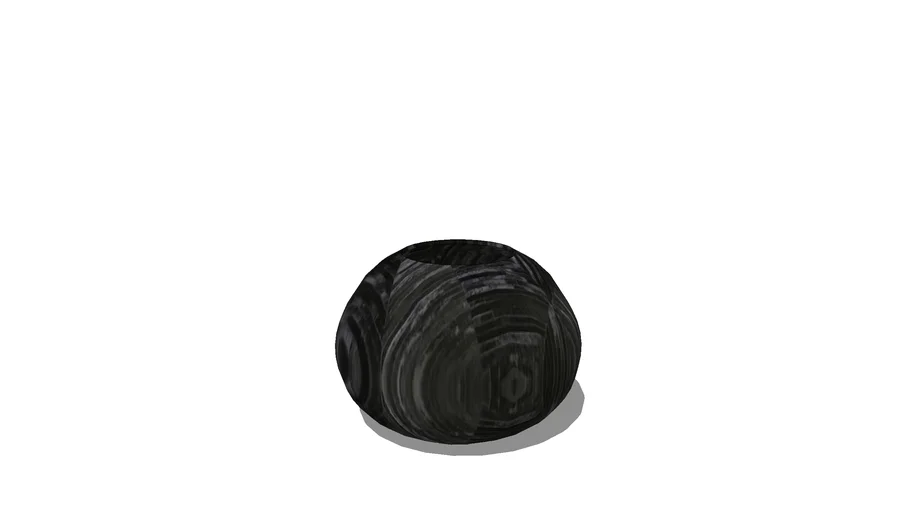 BLACK WOODEN VASE