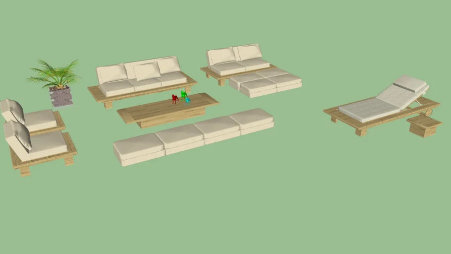 garden set sofa and chair | 3D Warehouse