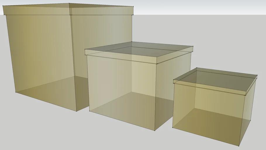Gold Translucent Storage Boxes