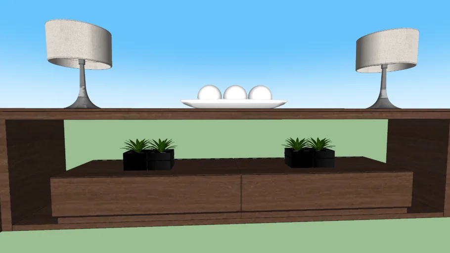 aparador com decoração