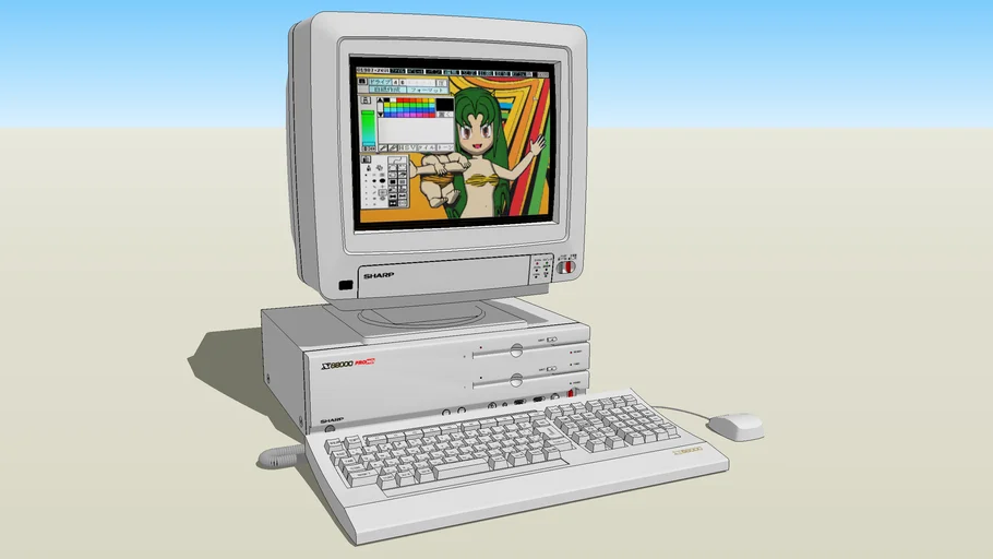 SHARP パーソナルコンピュータ X68000PRO CZ-653C-GY The Sharp X68000 Pro Review - Japanese Gaming Workstation