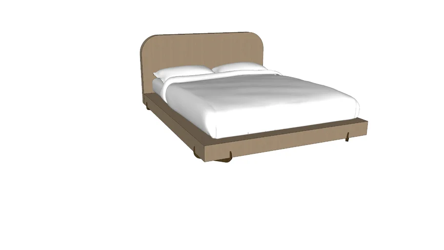 STIVALE LIGHT BROWN VELVET QUEEN BED
