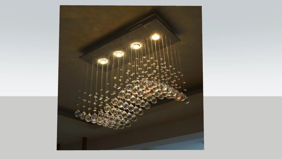LUSTRE PLAFON ONDA DE CRISTAL