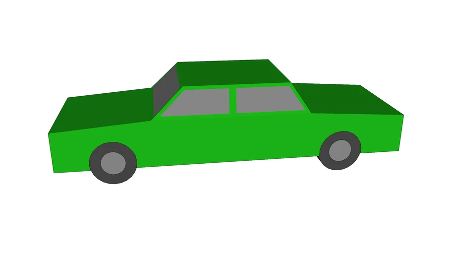 Very Simple 3D Car, Green