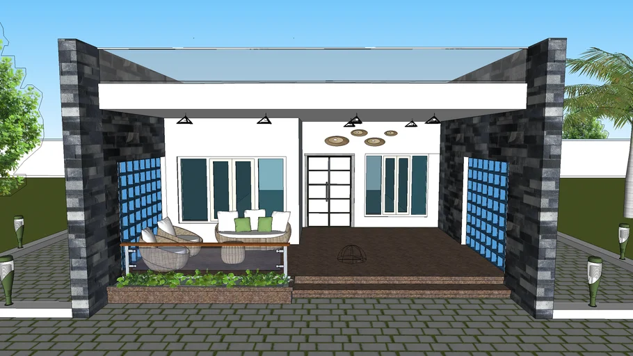 Modern home elevation
