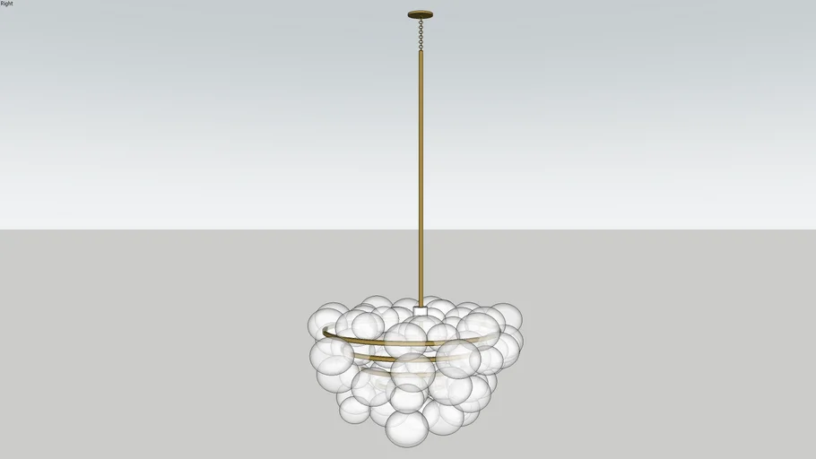 Regina Andrew  Bubbles Chandelier (Clear) Natural Brass