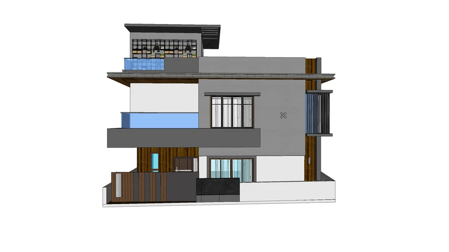 Modern Elevation for G+1 house