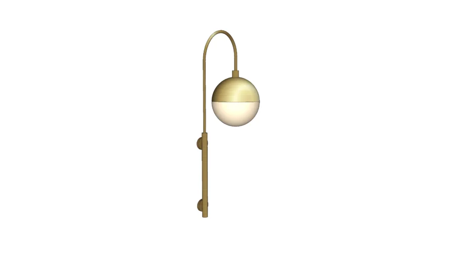 бра wall lamp pikart brass ball