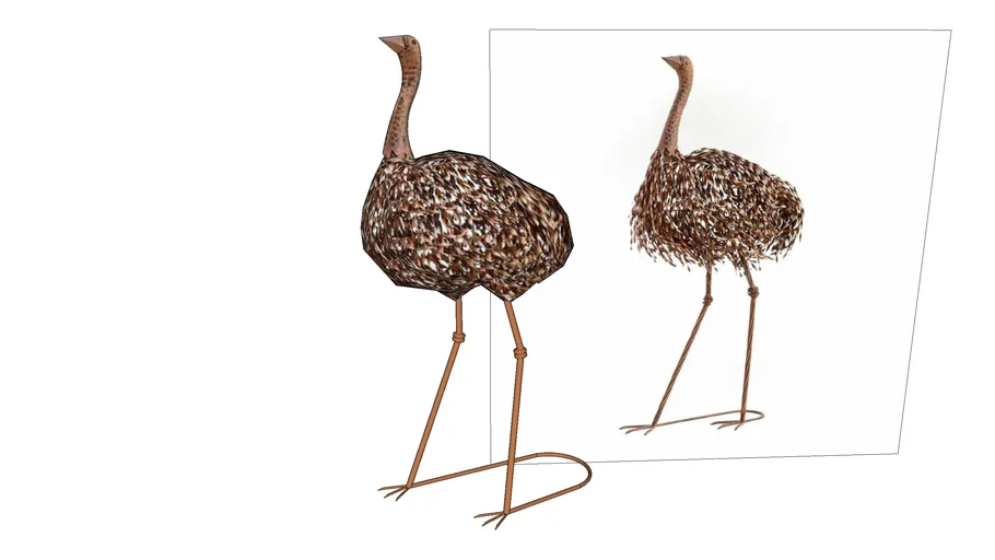 Emu Bird Art Sculpture