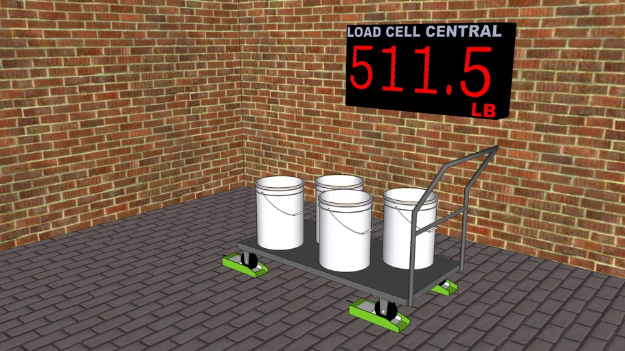 Load cell scale system for under the wheels or casters
