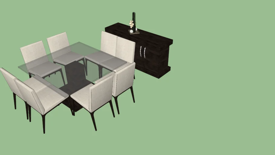 Mesa e aparador para sala de jantar