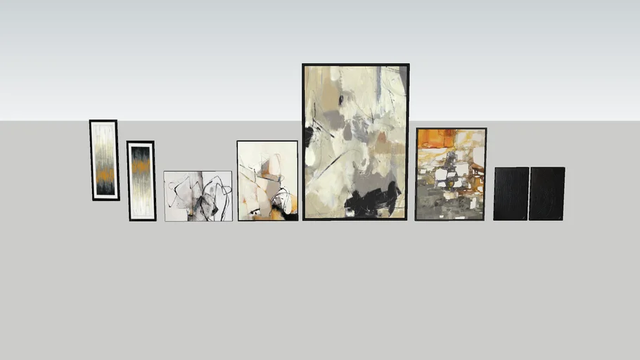 Abstract Art - Neutral & Orange