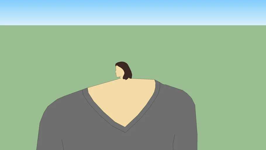 Sketchup woman's head shrunk!