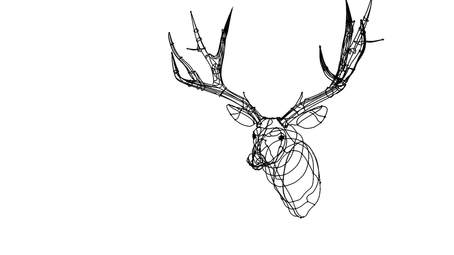 deer + animals + vray + modern + decore + wall art