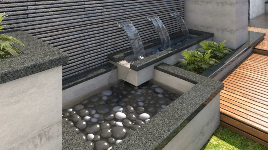 waterfall, water fall, water, decore