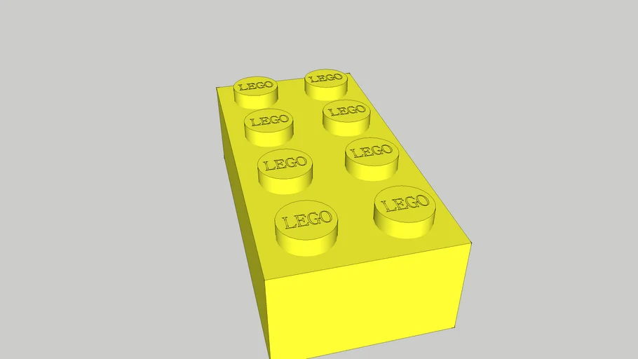 Lego Brick 2x4 Yellow