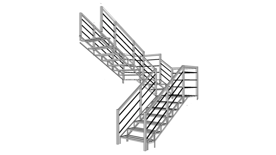 Angle bar stairs