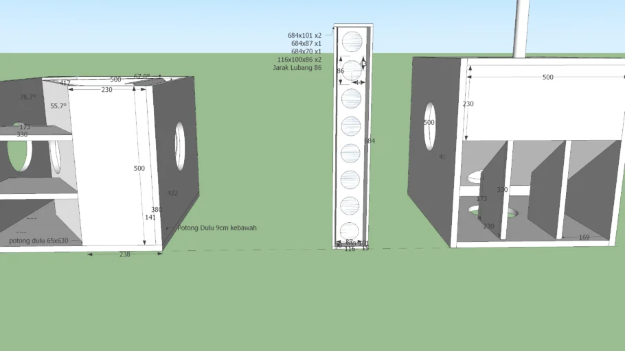 box kimoci cubo ukuran2 | 3D Warehouse