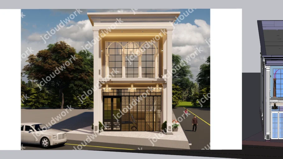 Modern Classical  House Design Elevation G+2 JCS  15530912024