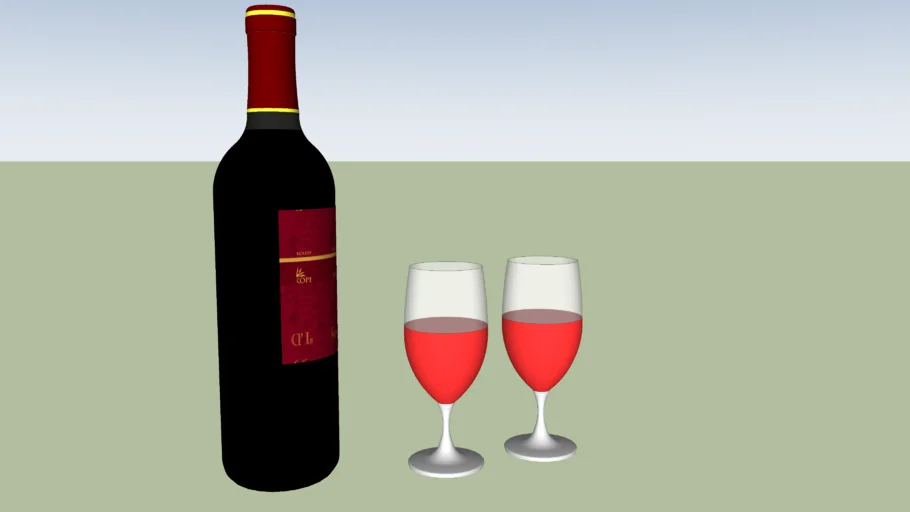 Bottle with glass