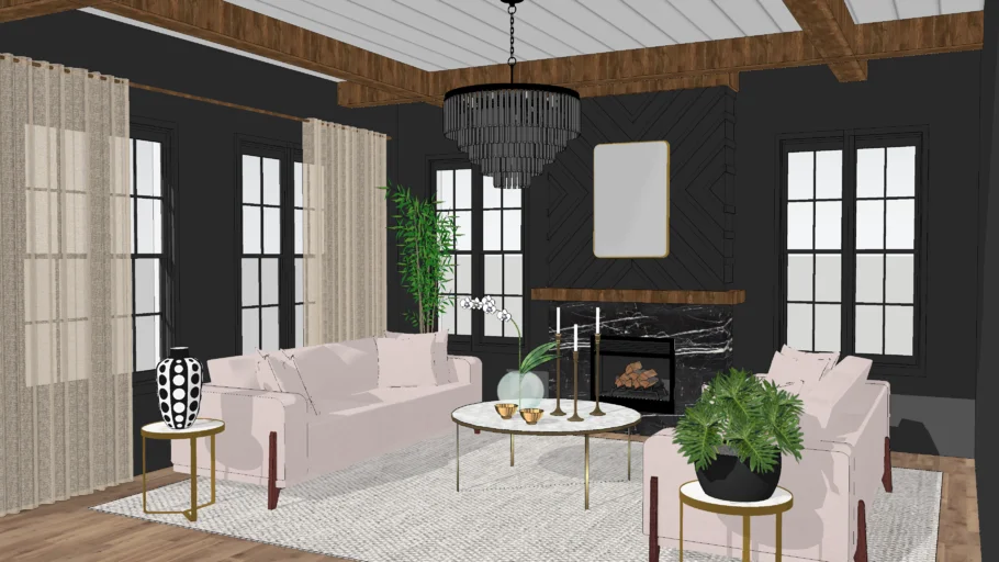 Black Modern Living Room