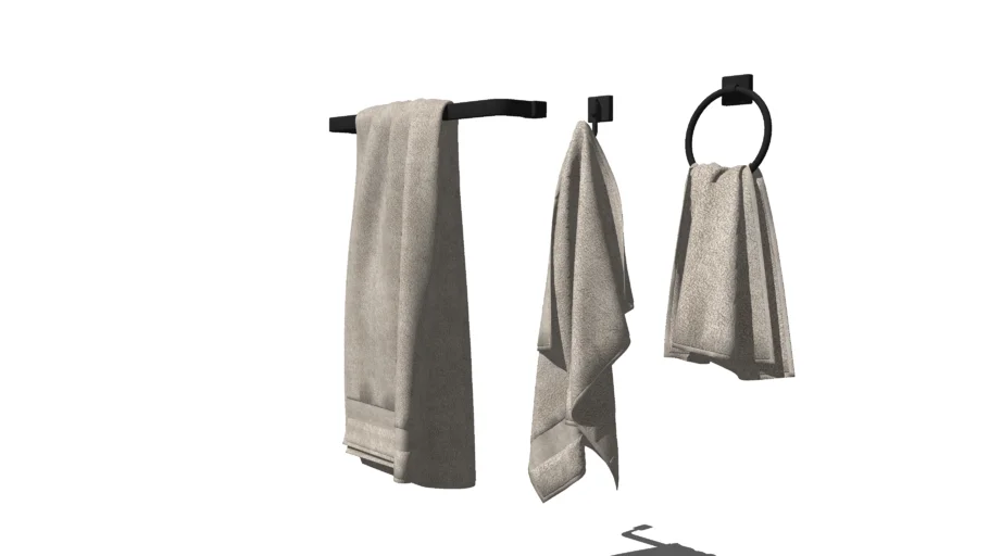 Porta Toalha - Decoração Banheiro VRay