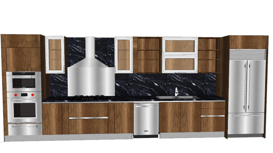 Cocina lineal Caramelo