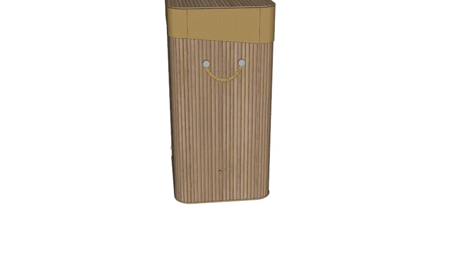 Cesto de roupas Kabuki cor cream-bambu_TOK STOK_(60cmX40cmX30cm)