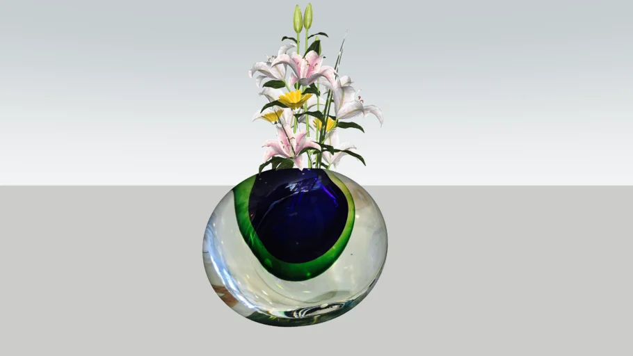 Glass Sculpture Vase