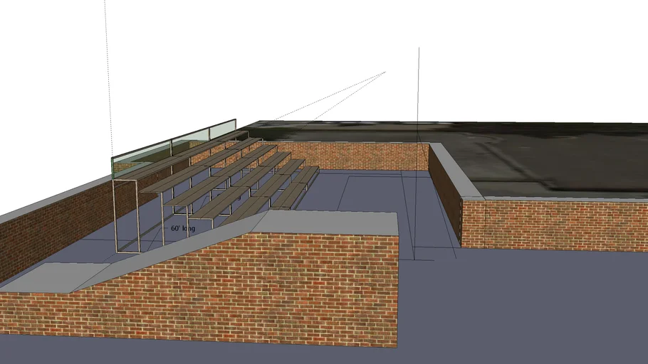 green roof base map with bleachers