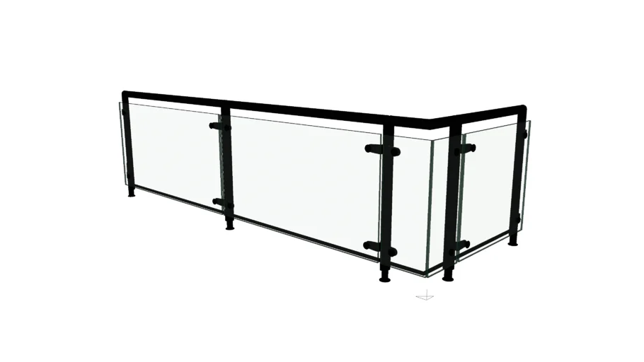 GUARDA CORPO INOX COM VIDRO