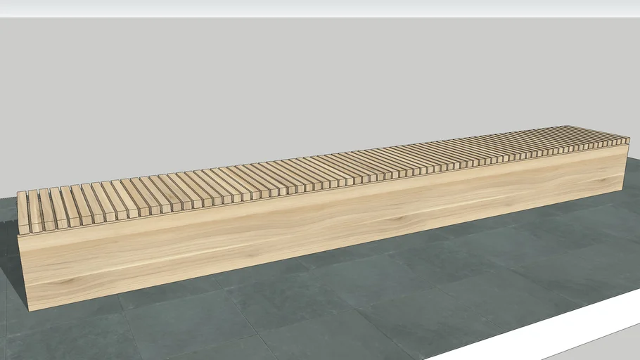 Wooden Bench Model 001