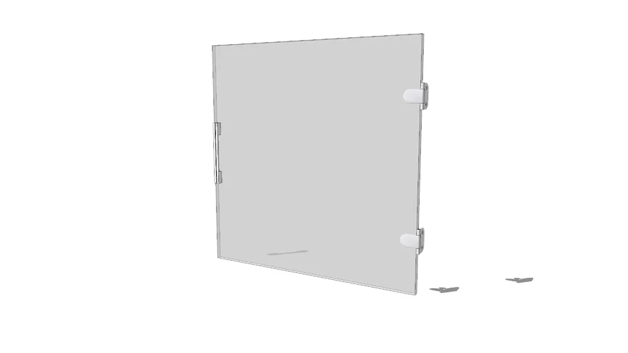 Cabinet glass door Hafele hinges and handle.