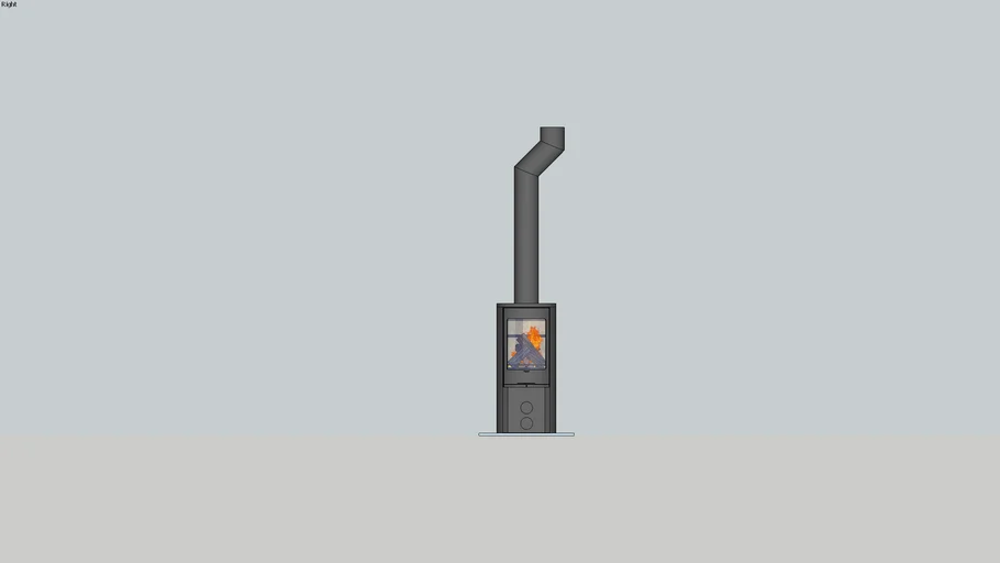 Contura 510 with angled flue