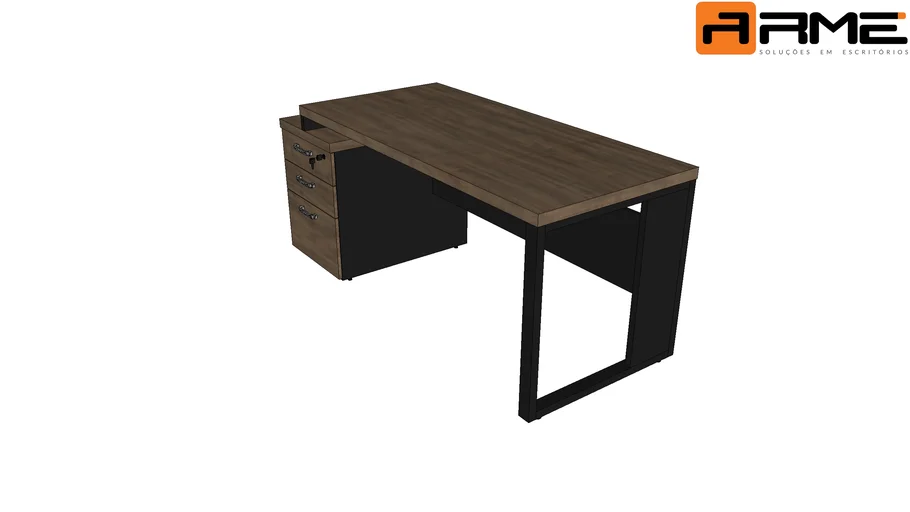 MESA DIRETOR DINÂMICA GEBB WORK OFFICE START (PÉ QUADRO)